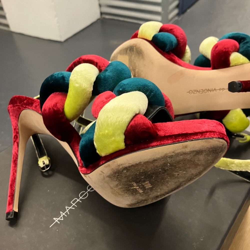 Marco De Vincenzo Braided Multicolor Heels - Picture 5 of 6